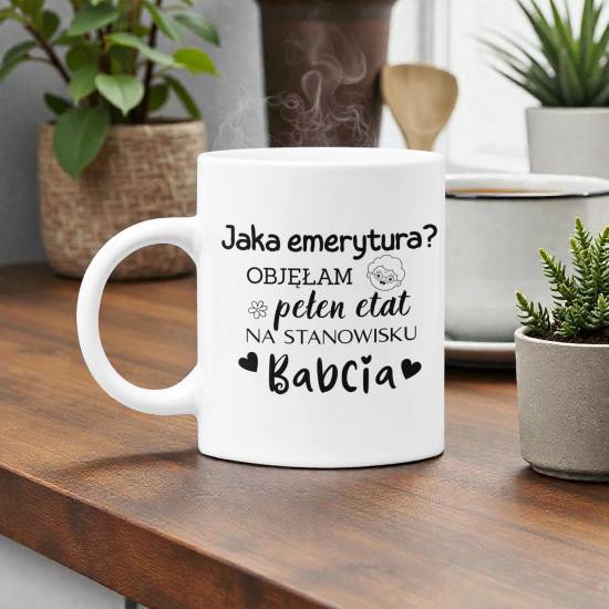 Kubek biały prezent dla babci urodziny dzień babci i dziadka imieniny N264